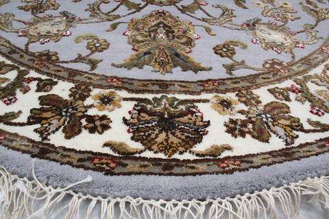 Jaipur Blue Round Hand Knotted 42 X 42 Area Rug 905-145260 Image 5