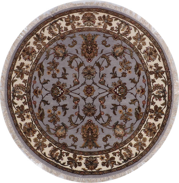 Jaipur Blue Round Hand Knotted 42 X 42 Area Rug 905-145260 Image 0