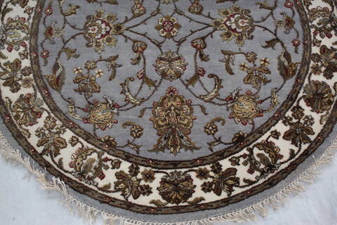 Jaipur Blue Round Hand Knotted 40 X 41 Area Rug 905-145261 Image 2