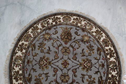 Jaipur Blue Round Hand Knotted 40 X 41 Area Rug 905-145261 Image 3