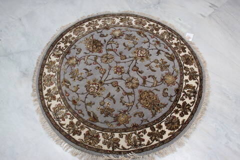 Jaipur Blue Round Hand Knotted 40 X 41 Area Rug 905-145261 Image 4
