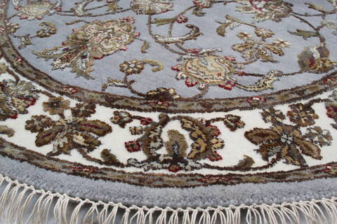 Jaipur Blue Round Hand Knotted 40 X 41 Area Rug 905-145261 Image 5