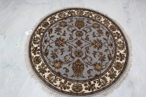 Jaipur Blue Round Hand Knotted 40 X 41 Area Rug 905-145261 Image 6
