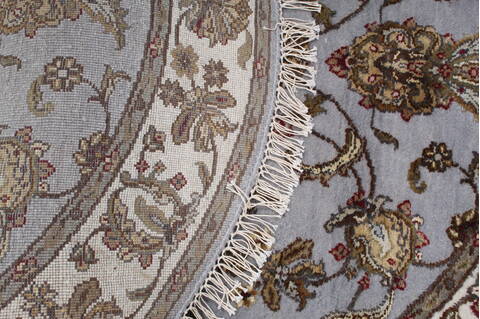 Jaipur Blue Round Hand Knotted 40 X 41 Area Rug 905-145261 Image 7