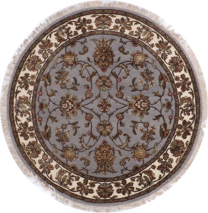 Jaipur Blue Round Hand Knotted 40 X 41 Area Rug 905-145261 Image 0