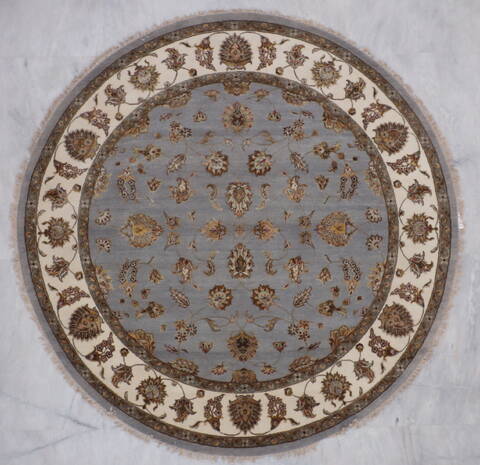 Jaipur Blue Round Hand Knotted 81 X 82 Area Rug 905-145263 Image 10