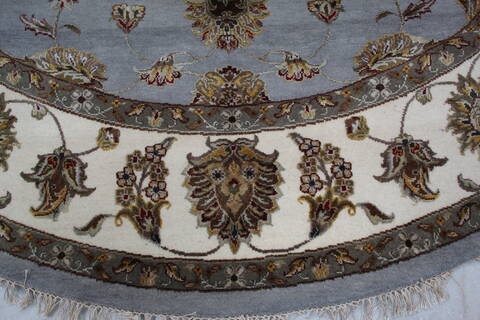 Jaipur Blue Round Hand Knotted 81 X 82 Area Rug 905-145263 Image 2