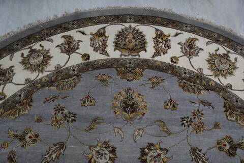 Jaipur Blue Round Hand Knotted 81 X 82 Area Rug 905-145263 Image 4
