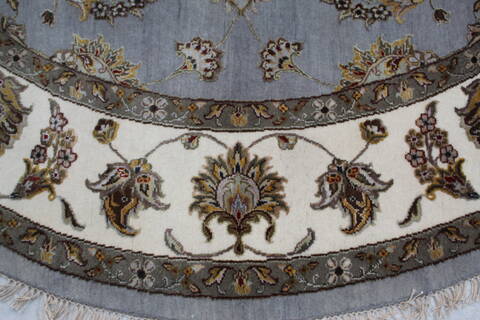 Jaipur Blue Round Hand Knotted 81 X 82 Area Rug 905-145263 Image 5