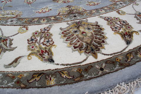 Jaipur Blue Round Hand Knotted 81 X 82 Area Rug 905-145263 Image 6