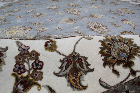 Jaipur Blue Round Hand Knotted 81 X 82 Area Rug 905-145263 Image 7