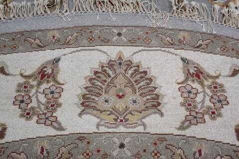 Jaipur Blue Round Hand Knotted 81 X 82 Area Rug 905-145263 Image 9