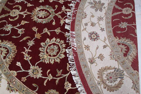 Jaipur Red Round Hand Knotted 81 X 82 Area Rug 905-145266 Image 6