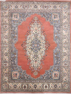 Indian Mahi Orange Rectangle 8x10 ft Wool Carpet 145269