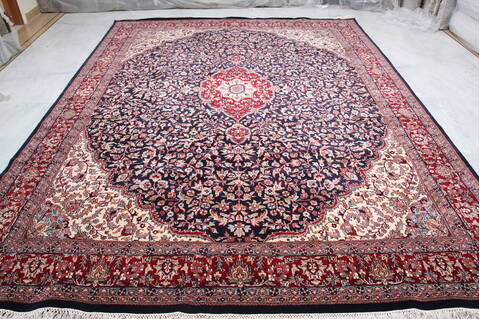 Mahi Blue Hand Knotted 811 X 118 Area Rug 905-145270 Image 1