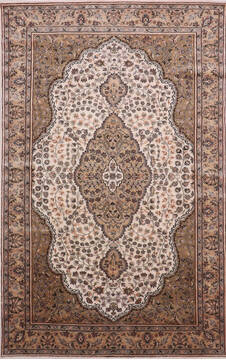 Indian Mahi White Rectangle 6x9 ft Wool Carpet 145271
