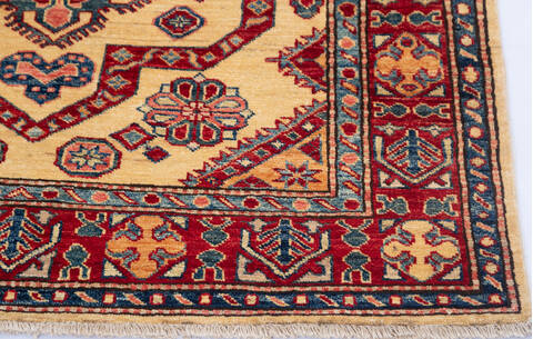 Kazak Beige Hand Knotted 41 X 63 Area Rug 700-145281 Image 4