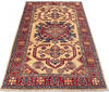 Kazak Beige Hand Knotted 41 X 63 Area Rug 700-145281 Thumb 1