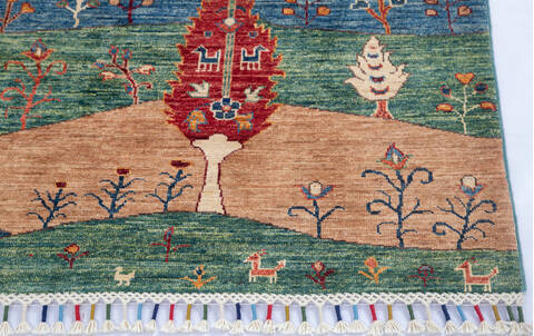 Chobi Multicolor Hand Knotted 42 X 64 Area Rug 700-145282 Image 4