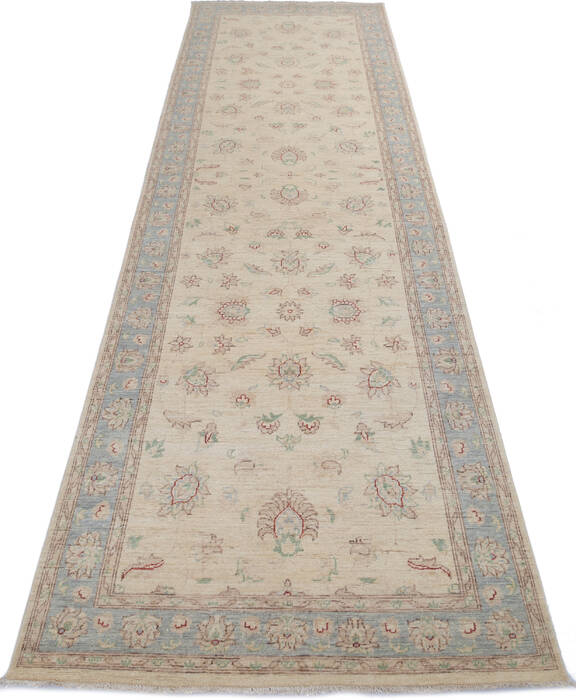 Chobi Beige Runner Hand Knotted 42 X 130 Area Rug 700-145283 Image 1