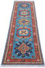 Kazak Blue Runner Hand Knotted 28 X 97  Area Rug 700-145285 Thumb 1