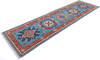 Kazak Blue Runner Hand Knotted 28 X 97  Area Rug 700-145285 Thumb 2