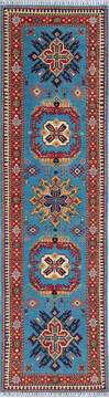 Kazak Blue Runner Hand Knotted 2'8" X 9'7"  Area Rug 700-145285