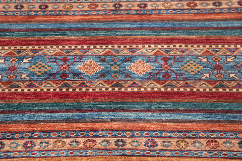 Chobi Multicolor Runner Hand Knotted 29 X 82 Area Rug 700-145288 Image 2