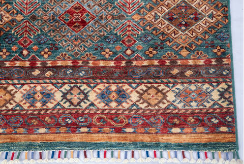 Chobi Multicolor Runner Hand Knotted 29 X 82 Area Rug 700-145288 Image 3