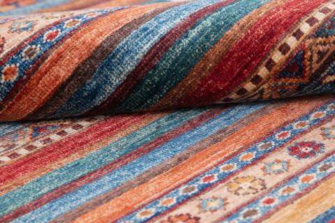 Chobi Multicolor Runner Hand Knotted 29 X 82 Area Rug 700-145288 Image 4