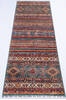 Chobi Multicolor Runner Hand Knotted 29 X 82  Area Rug 700-145288 Thumb 1