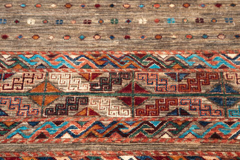 Chobi Brown Runner Hand Knotted 29 X 100 Area Rug 700-145290 Image 3