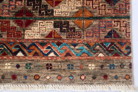 Chobi Brown Runner Hand Knotted 29 X 100 Area Rug 700-145290 Image 4