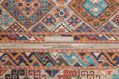 Chobi Brown Runner Hand Knotted 29 X 100 Area Rug 700-145290 Image 6