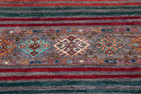 Chobi Multicolor Runner Hand Knotted 29 X 100 Area Rug 700-145291 Image 2