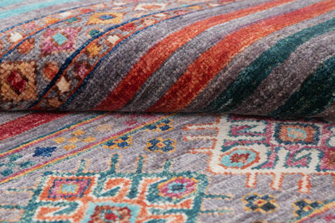 Chobi Multicolor Runner Hand Knotted 29 X 100 Area Rug 700-145291 Image 4