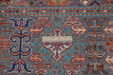 Chobi Multicolor Runner Hand Knotted 29 X 100 Area Rug 700-145291 Image 5