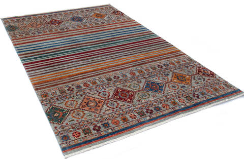 Chobi Grey Hand Knotted 57 X 84 Area Rug 700-145292 Image 2