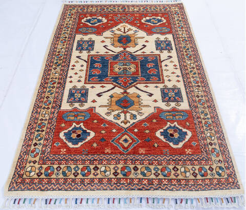 Chobi Beige Hand Knotted 40 X 510 Area Rug 700-145293 Image 1