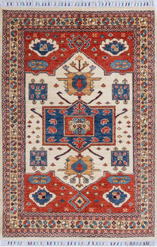 Chobi Beige Hand Knotted 4'0" X 5'10"  Area Rug 700-145293