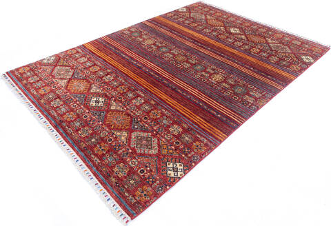 Chobi Red Hand Knotted 58 X 80 Area Rug 700-145307 Image 2