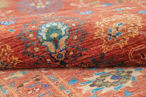 Chobi Orange Runner Hand Knotted 27 X 82 Area Rug 700-145309 Image 5