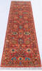 Chobi Orange Runner Hand Knotted 27 X 82 Area Rug 700-145309 Thumb 1