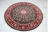 Kashan Black Round Hand Knotted 60 X 60 Area Rug 905-145311 Thumb 1