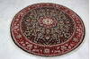 Kashan Black Round Hand Knotted 60 X 60 Area Rug 905-145311 Thumb 5