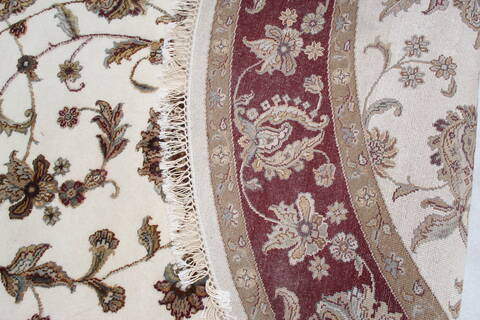 Jaipur White Round Hand Knotted 71 X 71 Area Rug 905-145312 Image 9