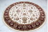 Jaipur White Round Hand Knotted 71 X 71  Area Rug 905-145312 Thumb 1