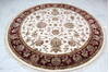 Jaipur White Round Hand Knotted 71 X 71 Area Rug 905-145312 Thumb 1