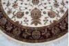 Jaipur White Round Hand Knotted 71 X 71  Area Rug 905-145312 Thumb 3