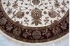 Jaipur White Round Hand Knotted 71 X 71 Area Rug 905-145312 Thumb 3